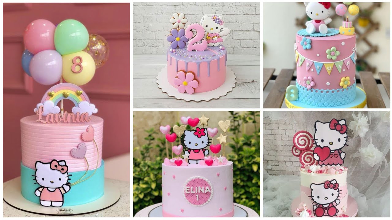 Торты на день рождения в стиле Hello Kitty || Дизайн тортов Hello Kitty || Последние торты Hello ...