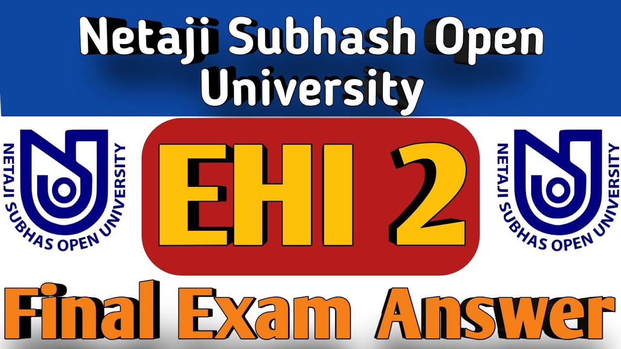 EHI 2 Final Exam Answers 2021 | NSOU BDP History Final Exam Answers | BDP Exam | EHI 2 Live Exam