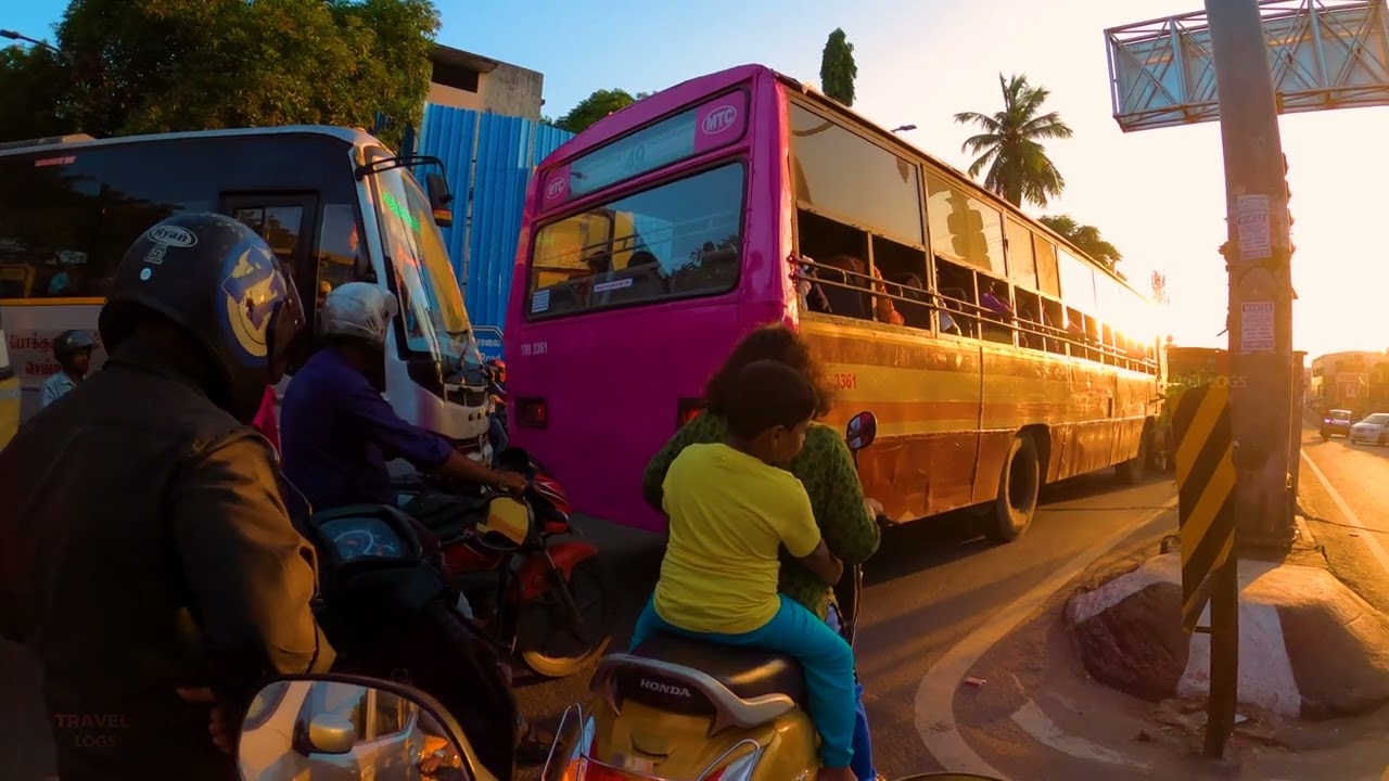 Guindy Race course to Adambakkam Bus Stand | Bike Tour | Travel Logs - [4K]