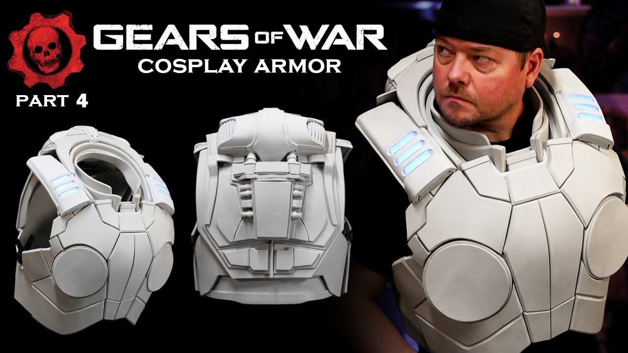 How to Make Gears of War Cosplay Armor - Free Foam Templates - Marcus Fenix Chest - Part 4