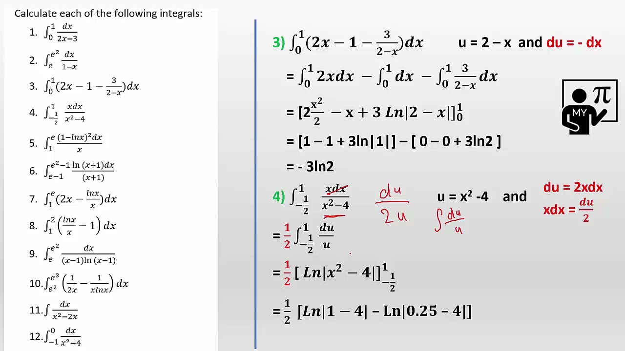 Antiderivative Exercises Grade 12