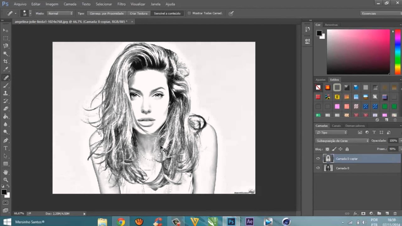 Transforma Imagem Em Desenho - PhotoShop CS5, CS6, CC