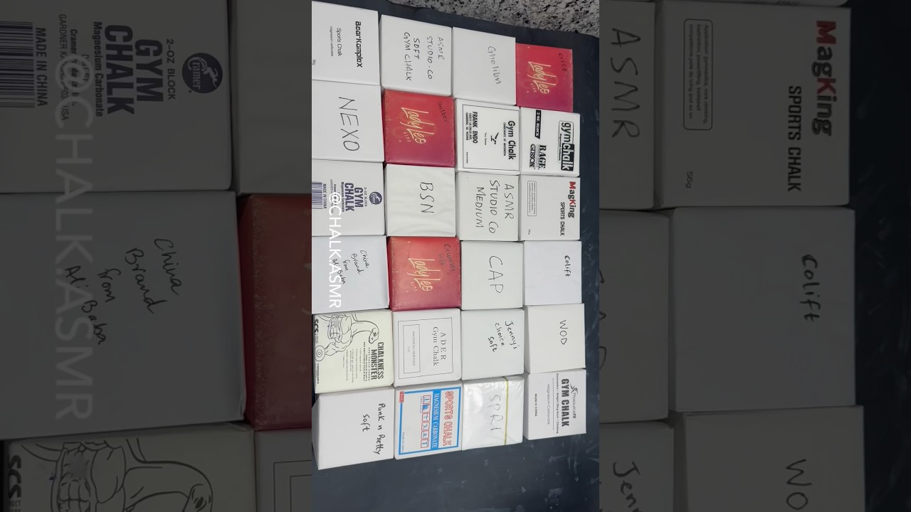 24 brand comparison crush | Thank you for 10k+ subs #asmr #gymchalk