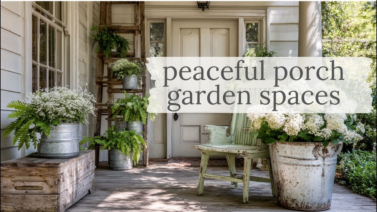 Peaceful Porch & Garden Spaces | Cozy Cottage Outdoor Living