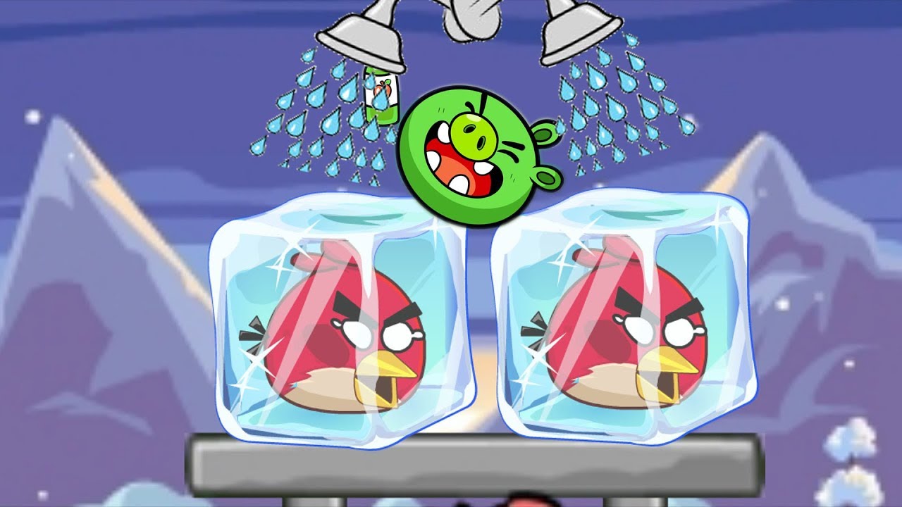 Unfreeze Angry Birds - BREAK ICE CUBE BY DRAWING WATER WAY! RESCUE FROZEN BIRDS!