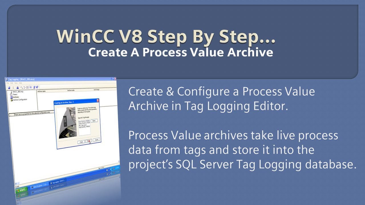 WinCC v8.0 Step By Step 18: Create a Process Value Archive in Tag Logging 📈 #winccguru