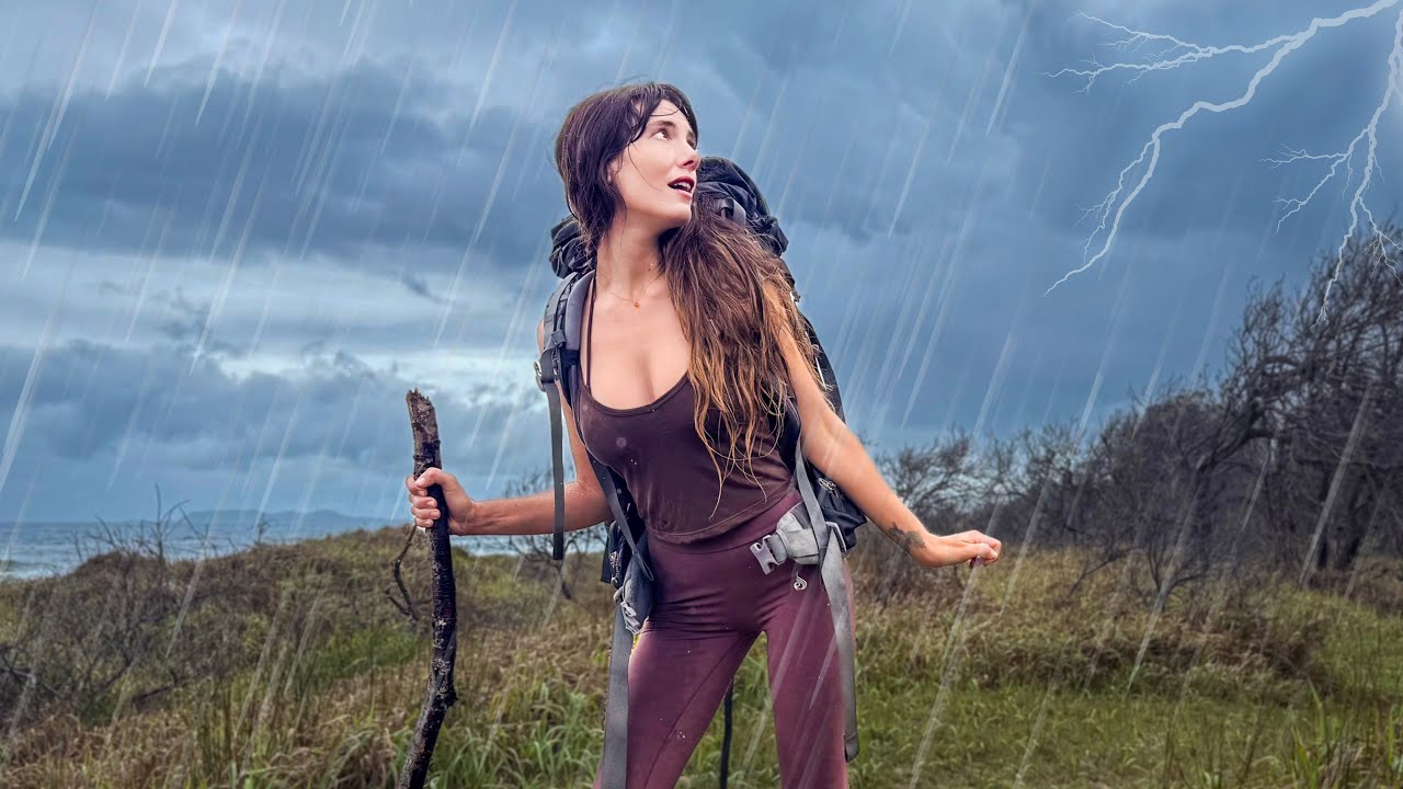 Surviving a Thunderstorm in My Tiny Tent | Camping in the Rain