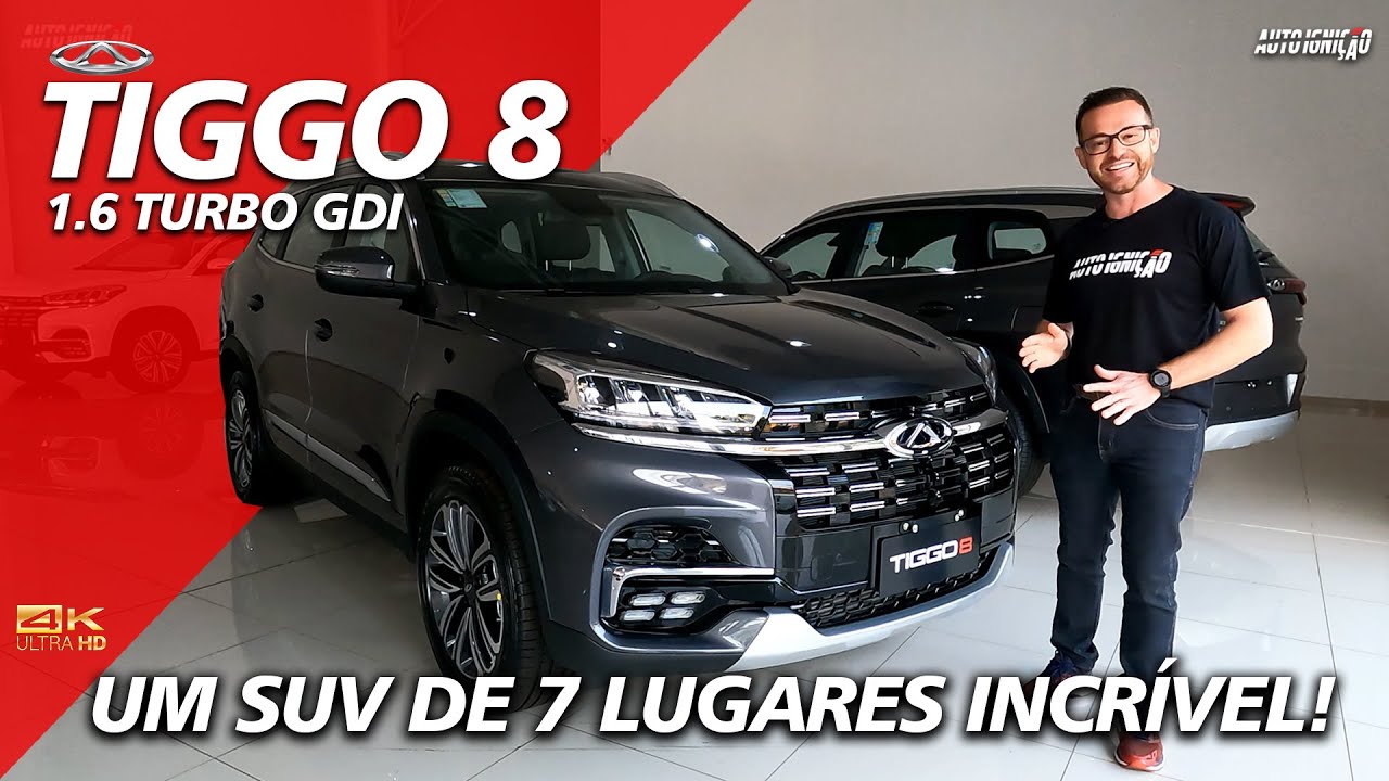 Caoa Chery TIGGO 8 1.6 Turbo GDI 2022 - SUV de 7 Lugares e Muita Tecnologia