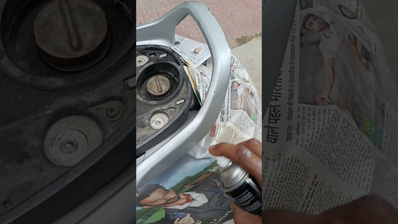 Silver Spray Paint #shorts #bike