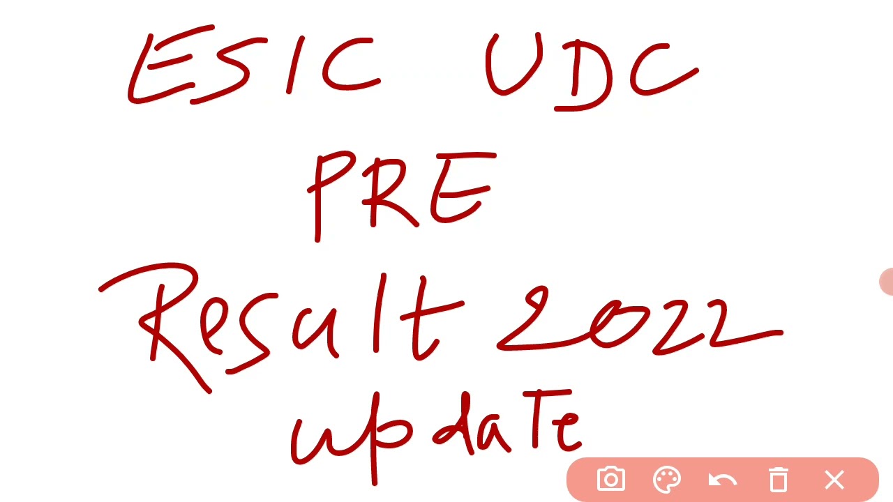 update on esic udc expected result date 2022 #esicudcresult