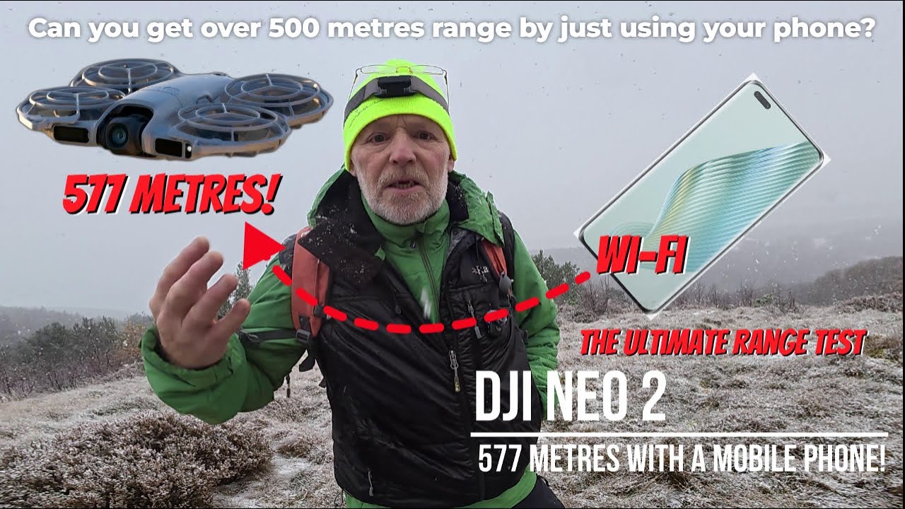 Только для телефона DJI Neo 2. Дальность Wi-Fi 577 метров с функцией RTH #djineo2 #dronerangetest