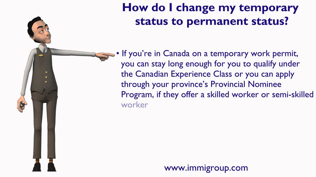How do I change my temporary status to permanent status?