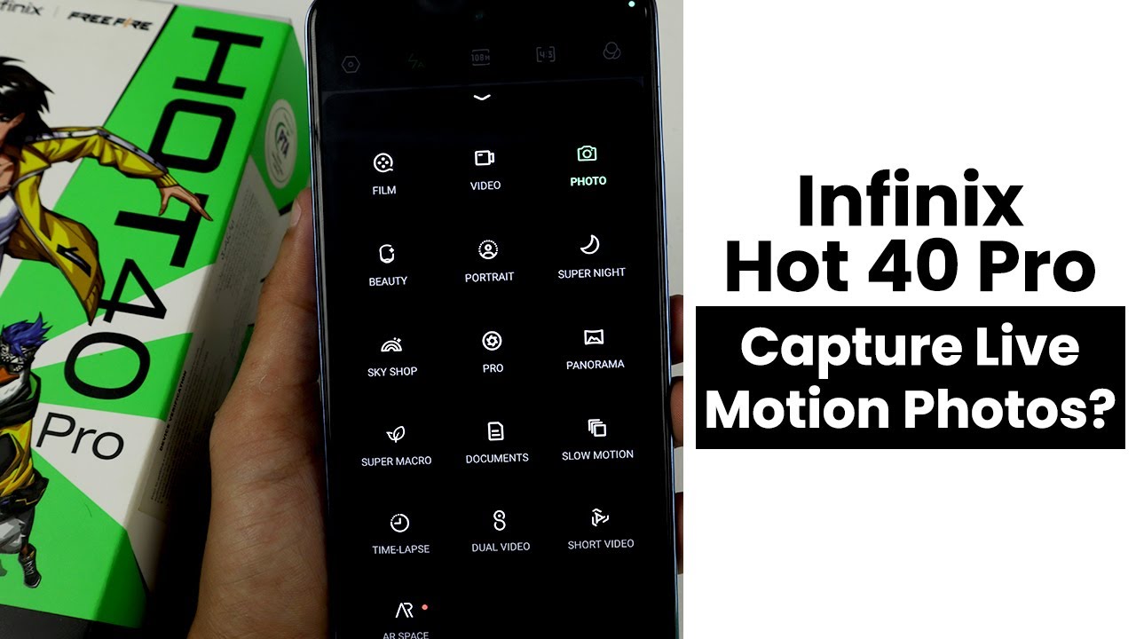 Does Infinix Hot 40 Pro Capture Live Motion Photos?