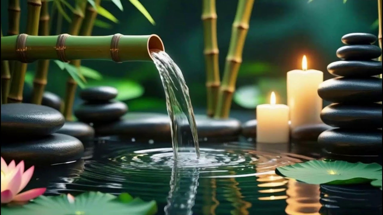 🔴Healing music + water sounds to warm the body and mind🎵 Meditation music, sleep music, relaxing #63