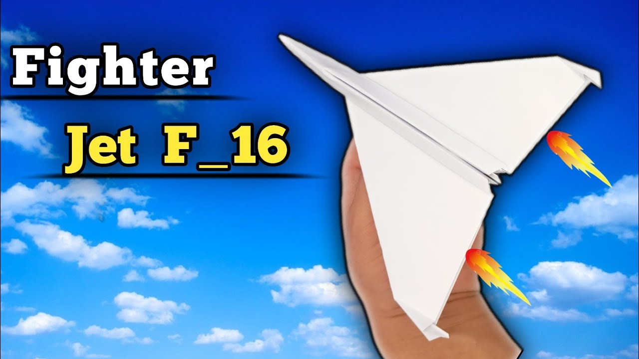 How to make easy paper jet✈️ ( F_16)
