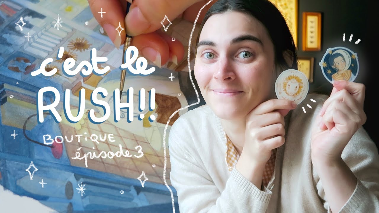 Je crée ma première collection ☀︎ STUDIO VLOG #19 paint with me, stickers et rush pour la boutique