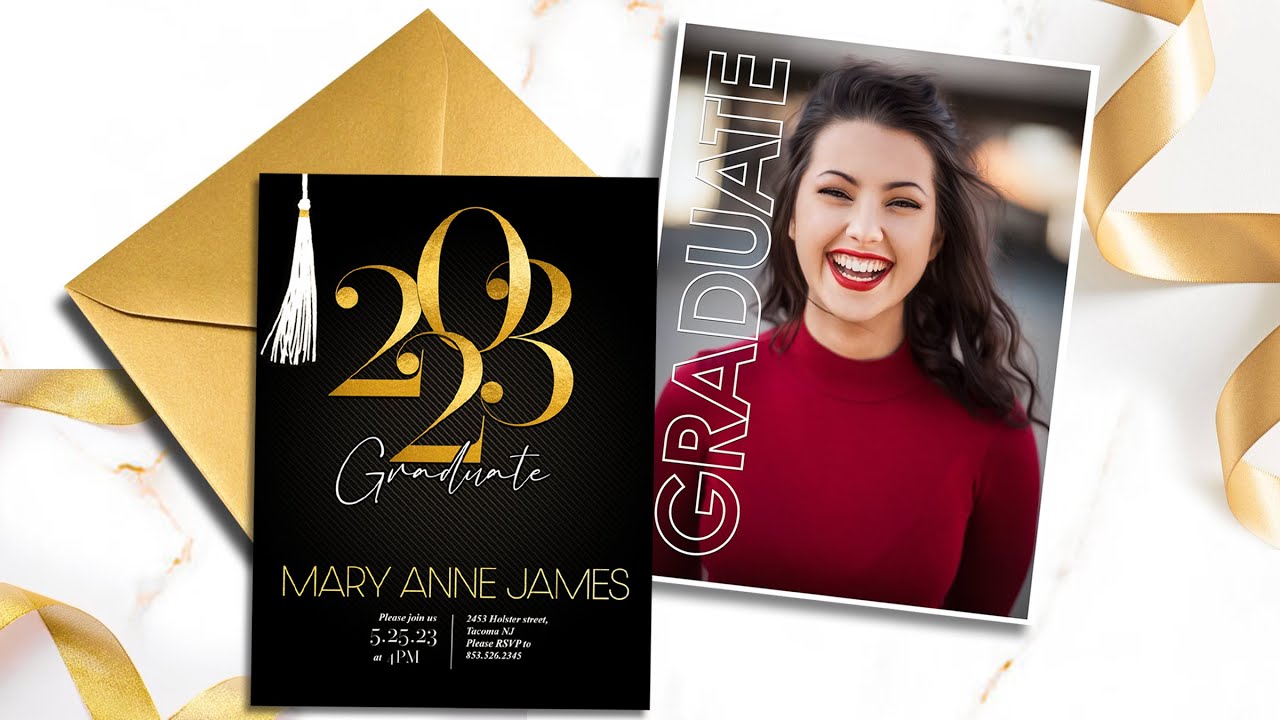 Graduation party flyer design photoshop | Graduation Invitation Card Design
