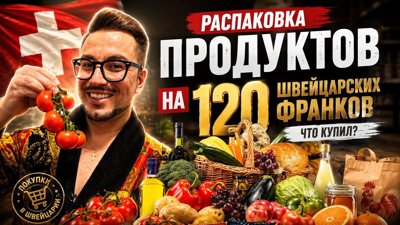 Распаковка продуктов в Швейцарии, Цюрих , 120 Франков | ##мишасвисс #рекомендации #продукты #магазин