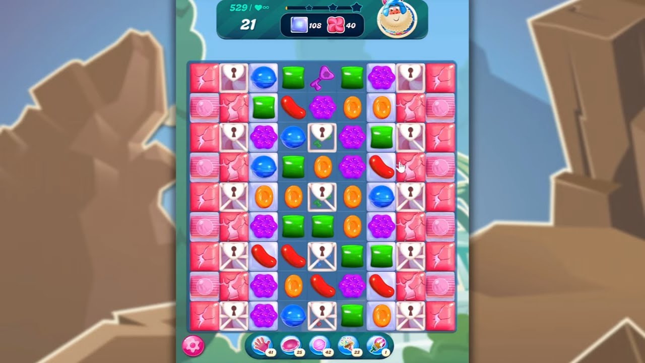 Candy Crush Saga LEVEL 529 NO BOOSTERS (new version)🐟☑️