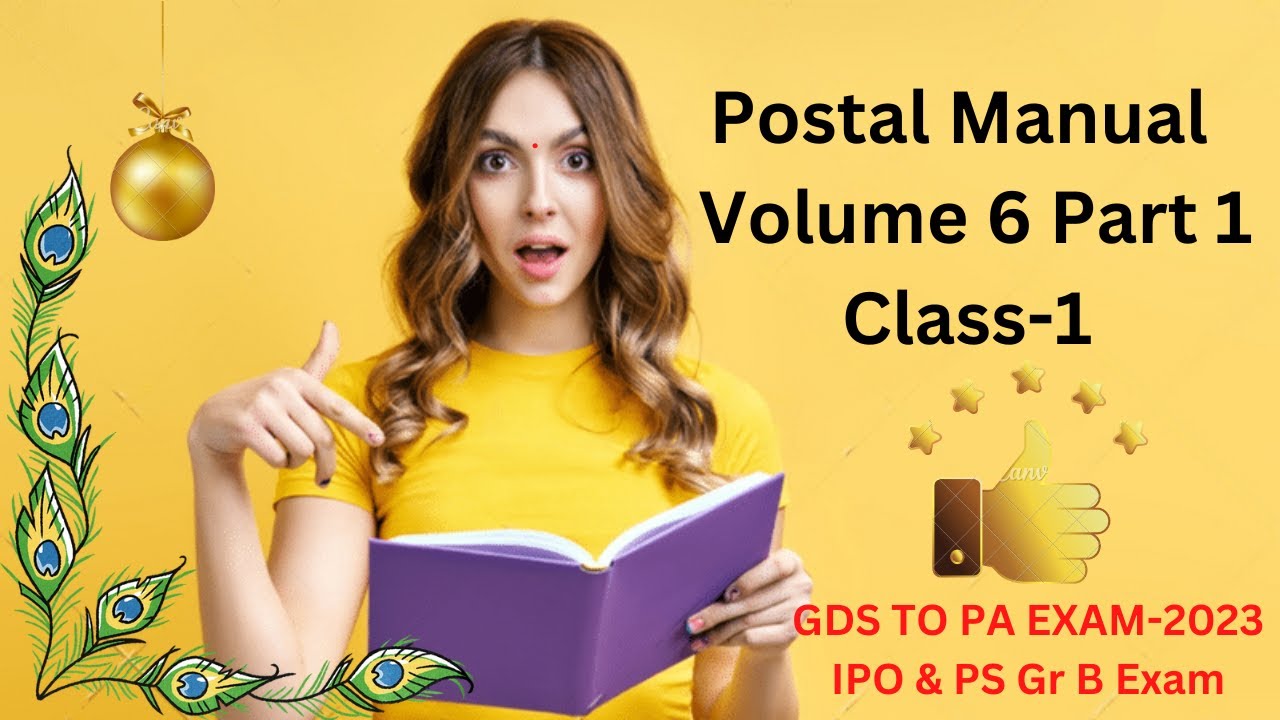VOLUME 6 PART 1 IN TELUGU CLASS 1: VOLUME 6 PART 1 BEST 35 MCQ| POSTAL MANUAL VOLUME vi Career Post
