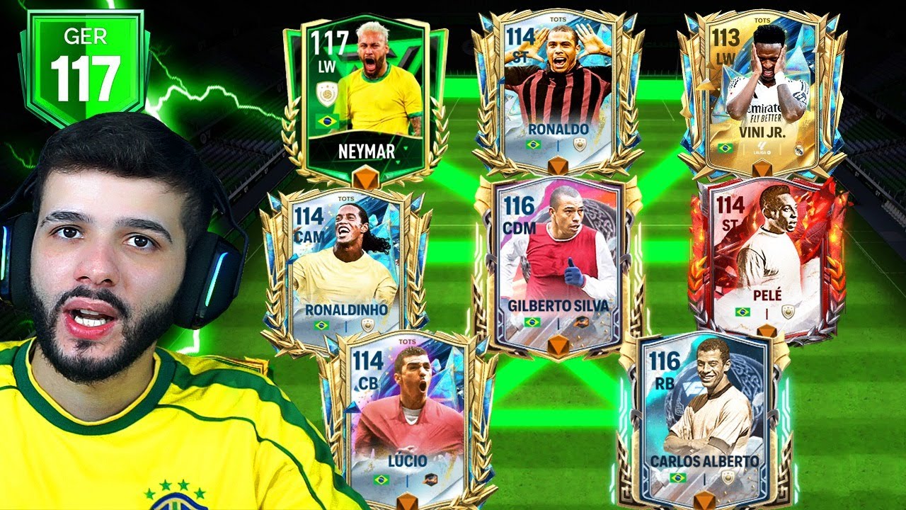 MONTEI A SELEÇÃO BRASILEIRA DE TODOS OS TEMPOS NO FC MOBILE! 🇧🇷😰