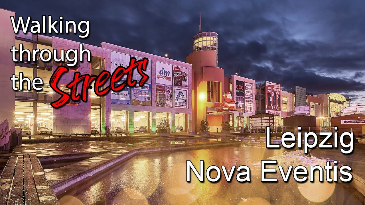 Leipzig Germany: Walking Nova Eventis Shopping Mall | Walking through | 4k 60fps ULTRA HD (UHD)
