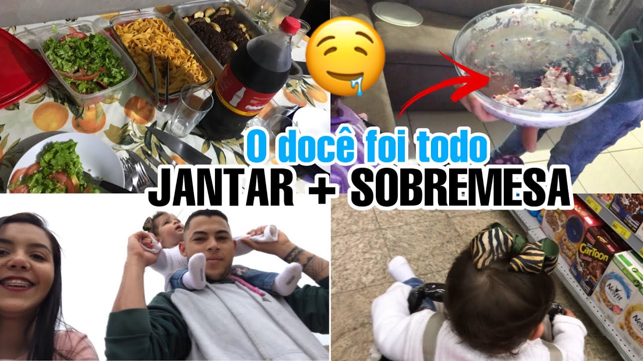 VLOG: JANTAR + SOBREMESA FÁCIL, O MELHOR DOCÊ 😍 FOMOS NO MERCADO! 👨‍👩‍👧