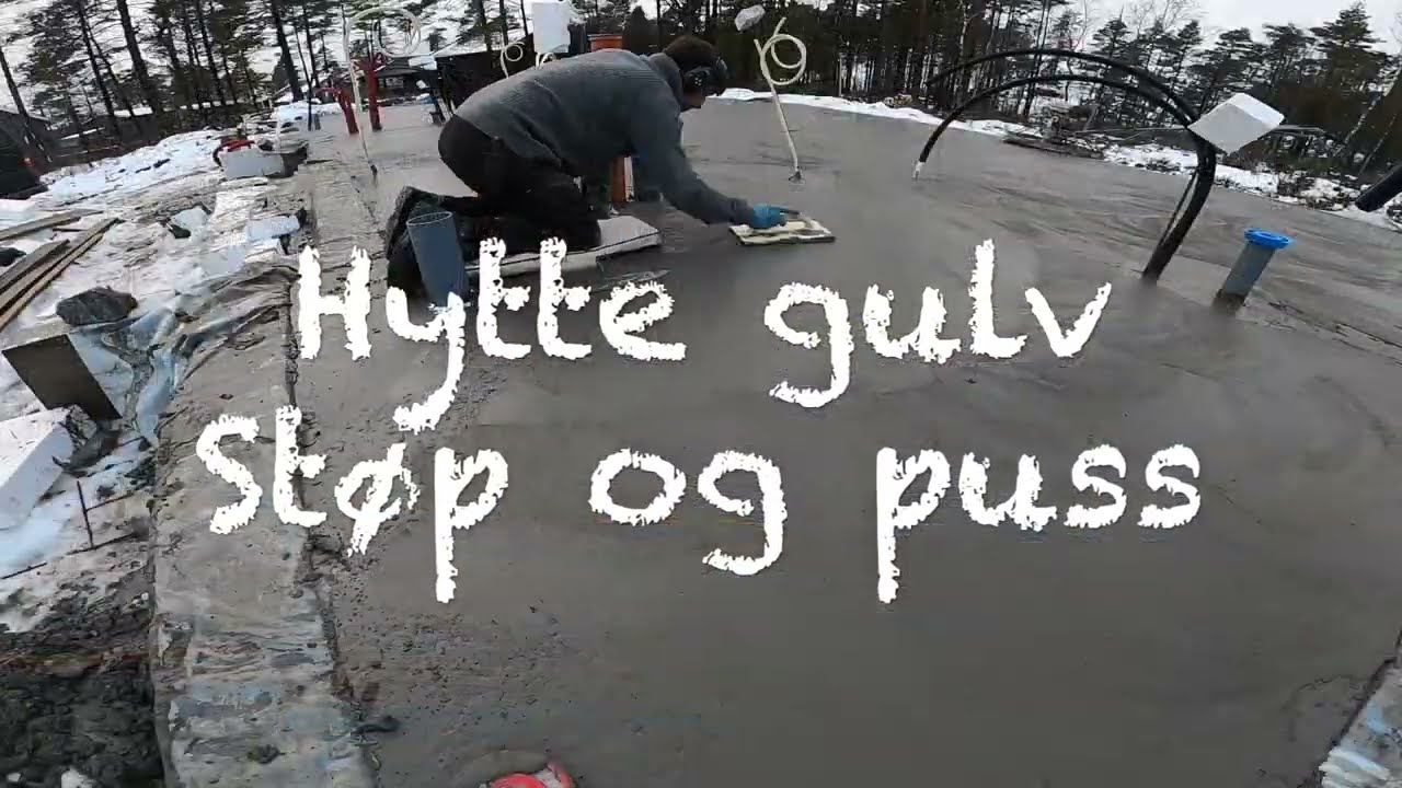 St&oslash;p hytte gulv i &Oslash;stfold .. vinterst&oslash;p.  winter , concrete .. No problem. New Cabin floor .