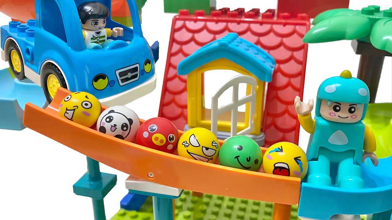 Satisfying  Marble Track Set     Rolling Ball Sculpture  Marble Run　gift to my son    ASMR　LEGO