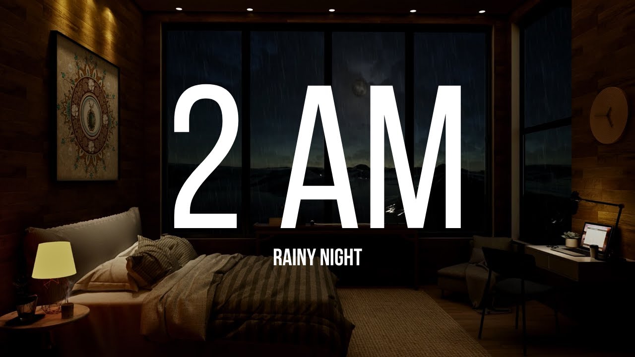 Alone in a Small Apartment While It Rains Outside | Cozy Night Ambience