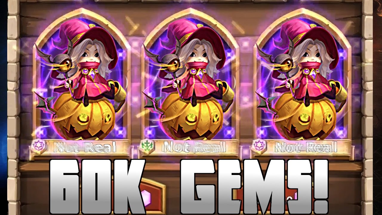 Castle Clash Rolling 60,000 Gems For Trixie Treat!