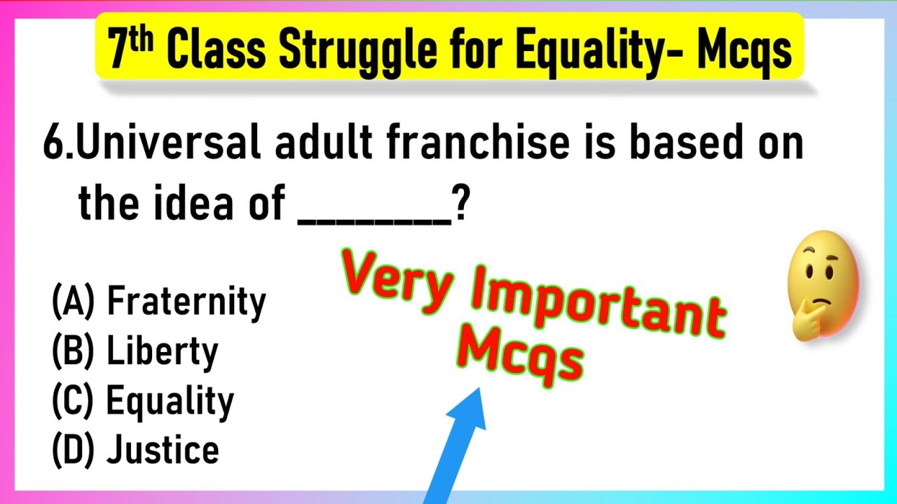Struggle for Equality Class 7 MCQs Questions with Answers | struggle for equality mcqs