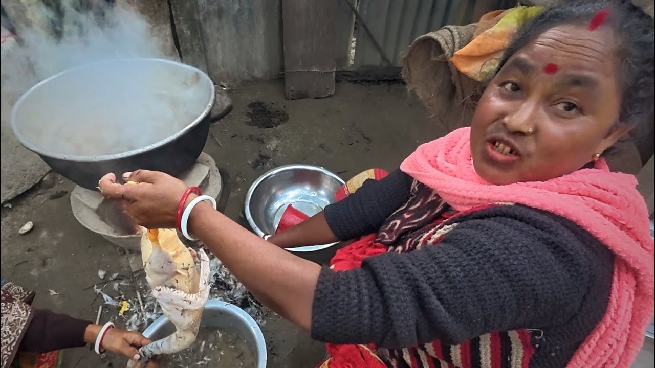 মা হাঁসের মাংস দিয়ে পিকনিক করতে চায়! 🔥😋 || Goriber Vlogs