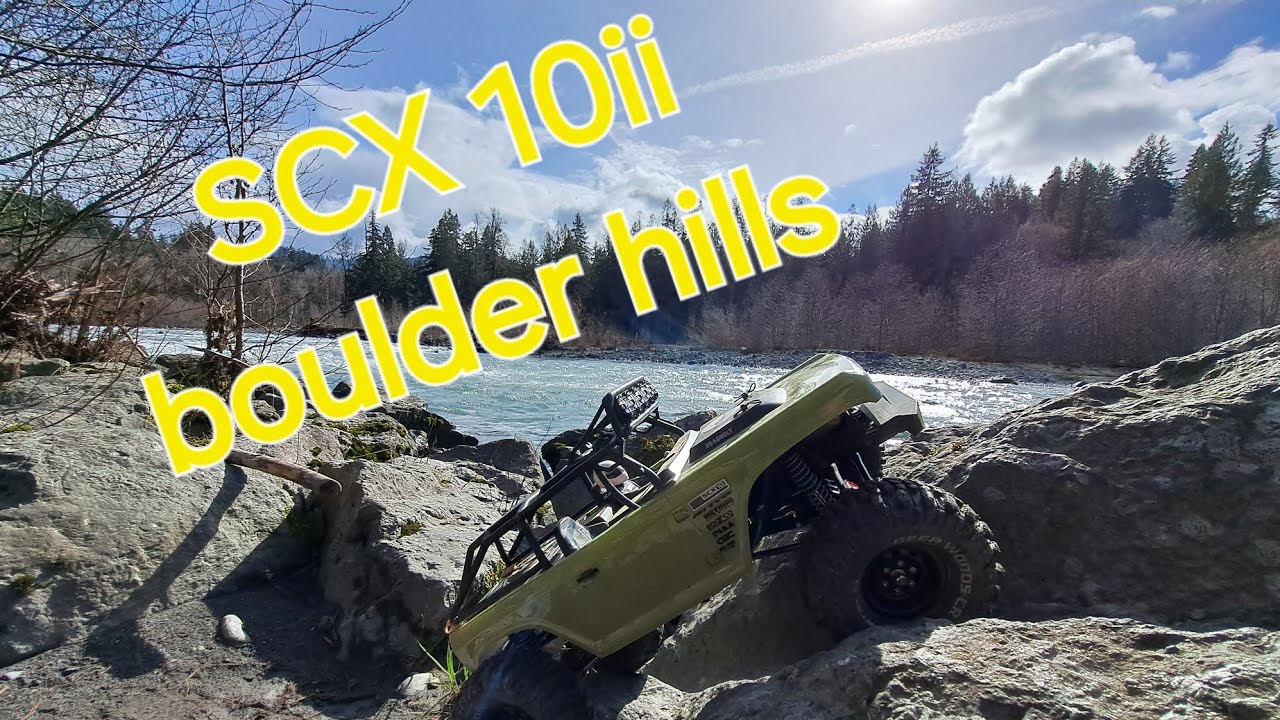 Scx 10ii boulder hills by the river