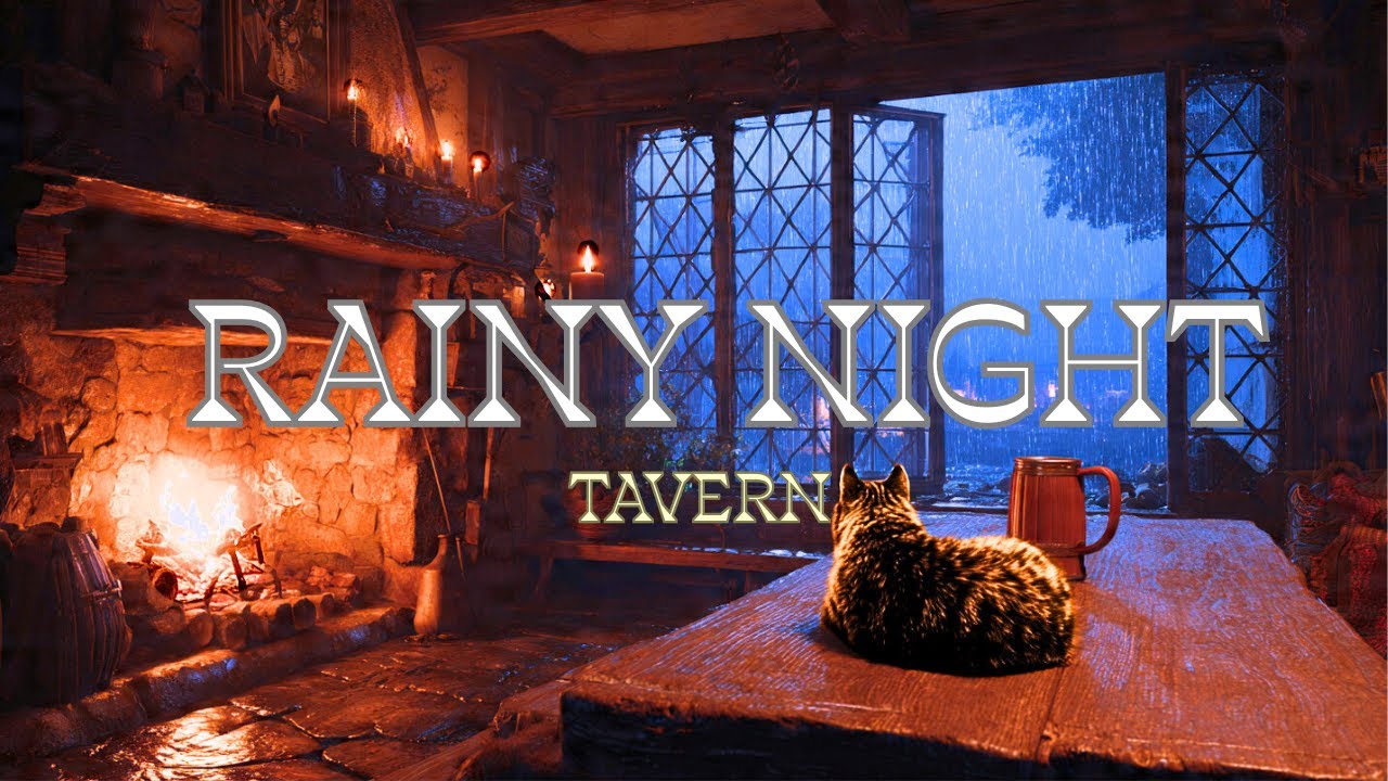 Rainy Night at the Medieval Tavern | Cozy Fantasy ASMR for Sleep & Study