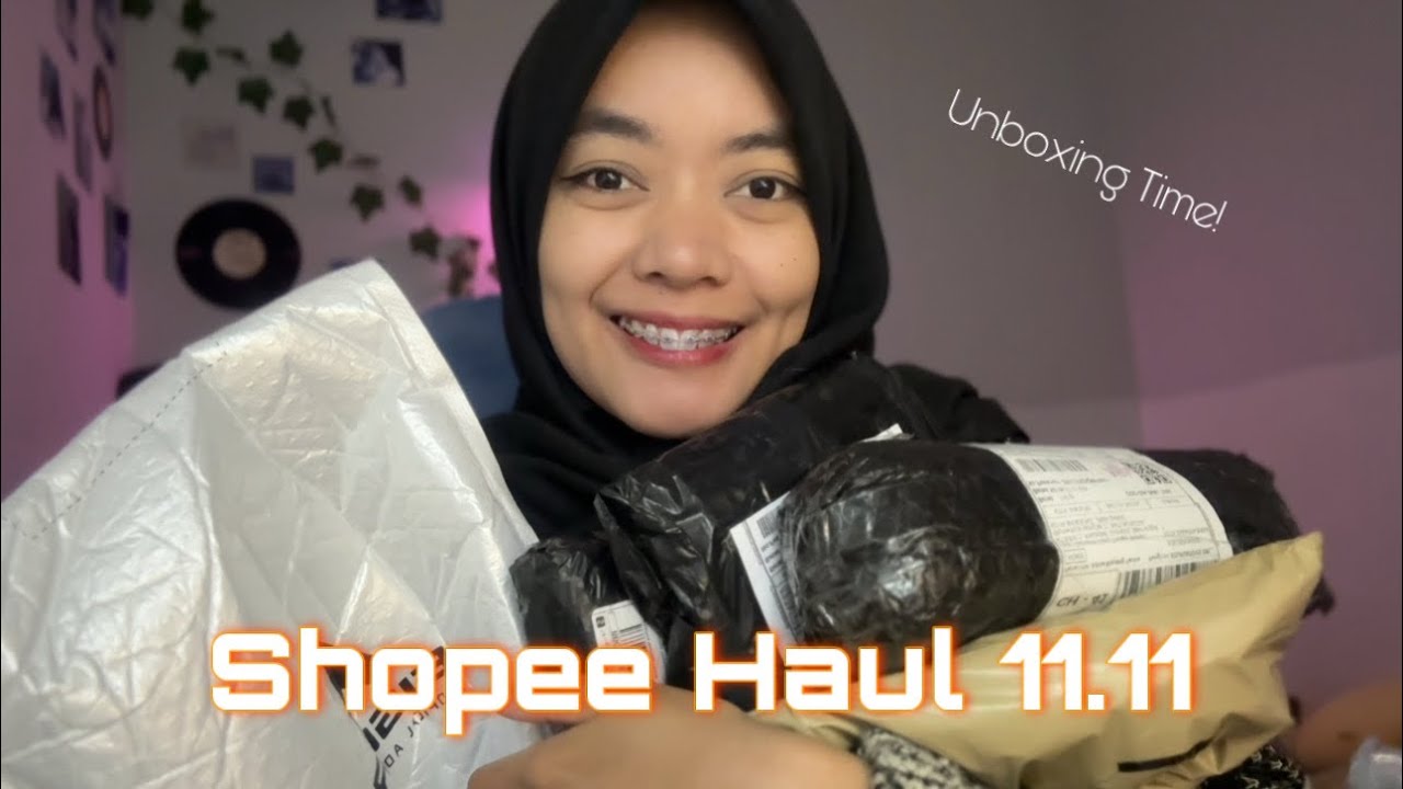 ASMR Unboxing Paket Shopee Haul 11.11 🫶🏼🧸✨