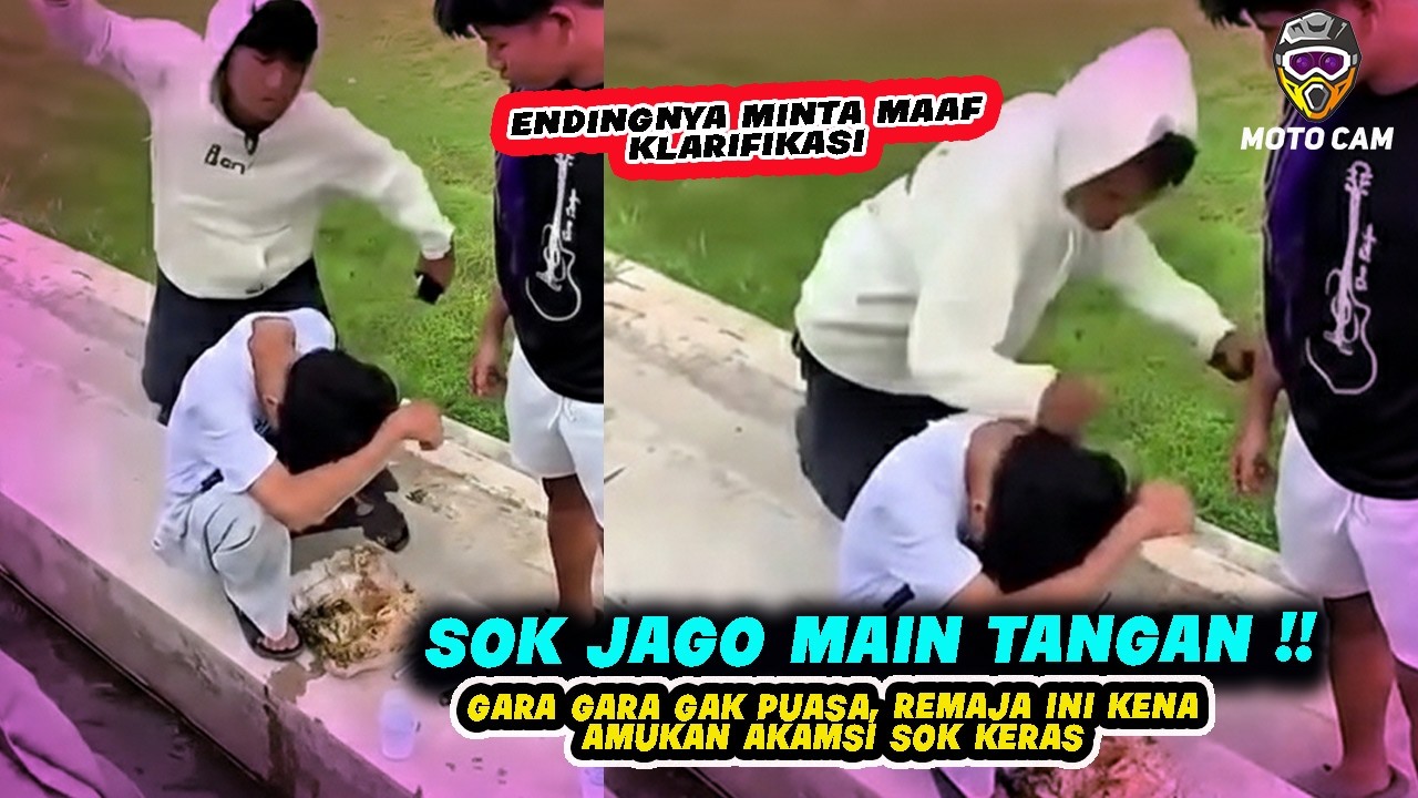 CARANYA SALAH‼️ Akamsi Sok Keras Hantam Remaja Yang Sedang Makan di Saat Bulan Puasa