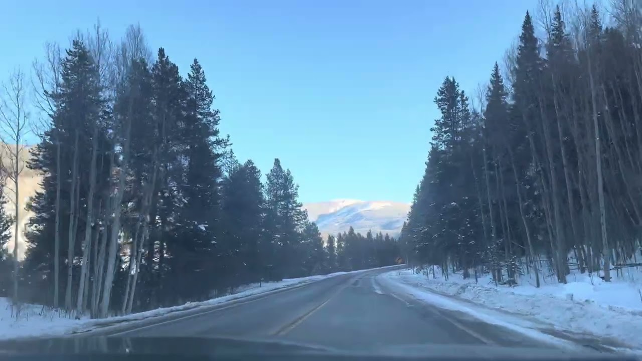 Driving around Colorado mountain with relaxing sounds.