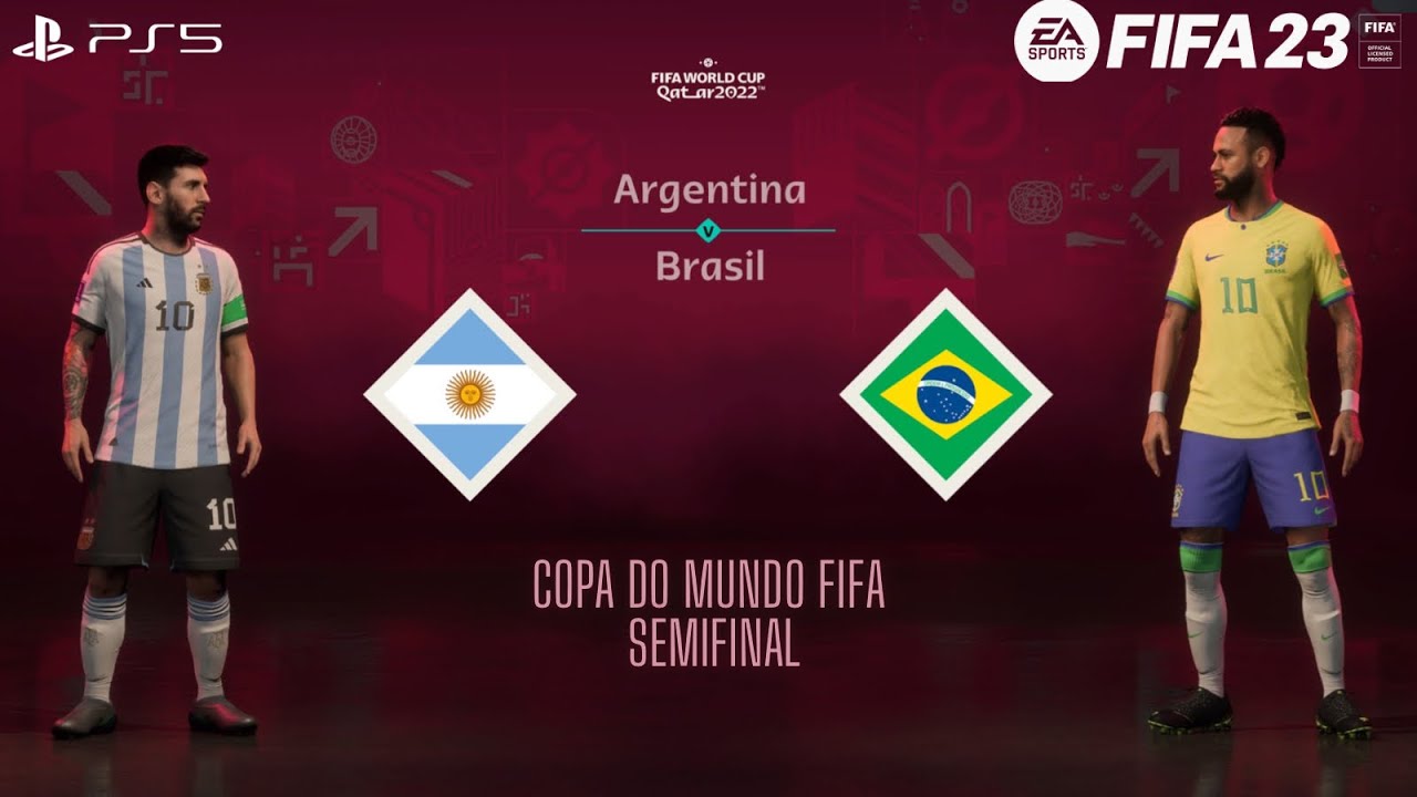 FIFA 23 - Argentina vs Brasil | Gameplay PS5  [4K 60FPS] Copa do Mundo FIFA 2022