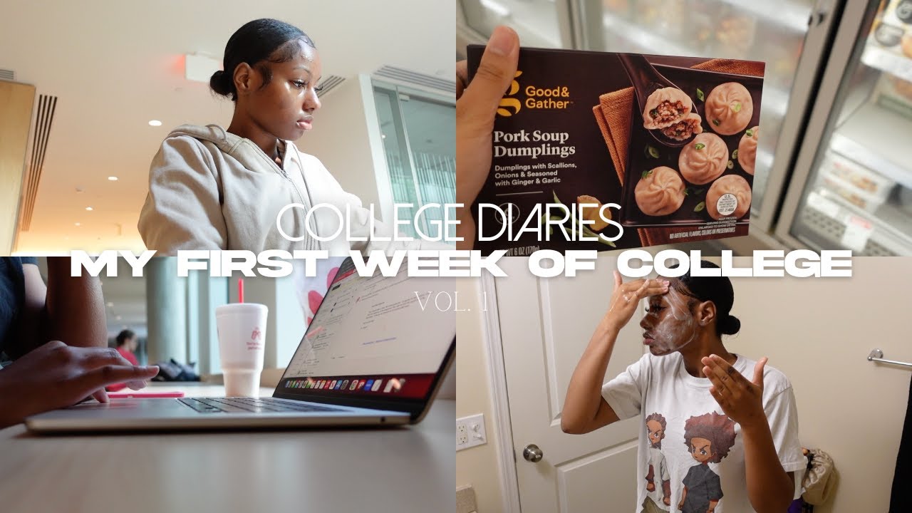 College diaries Vol. 1 | My first week of college, getting adjusted, studying, lets go grocery shop