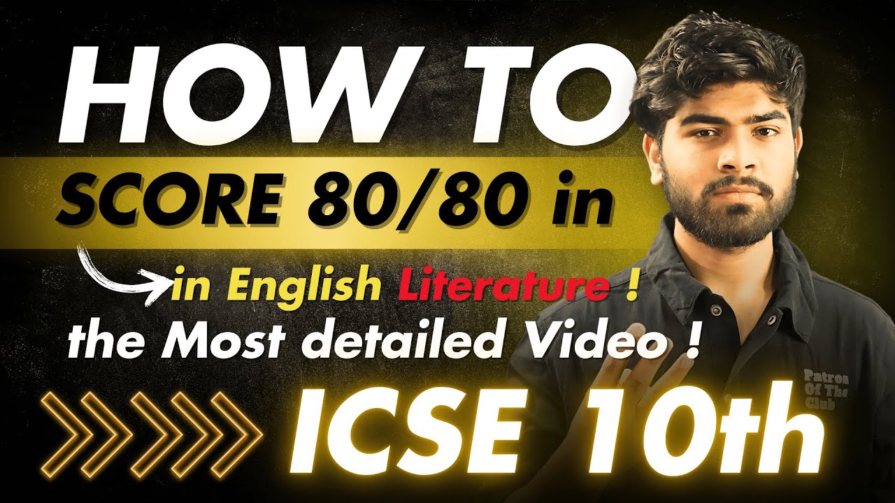 ICSE 10th : How to Score 80/80 in English Literature || ICSE 2025 || Tips & Tricks to Score 80/80