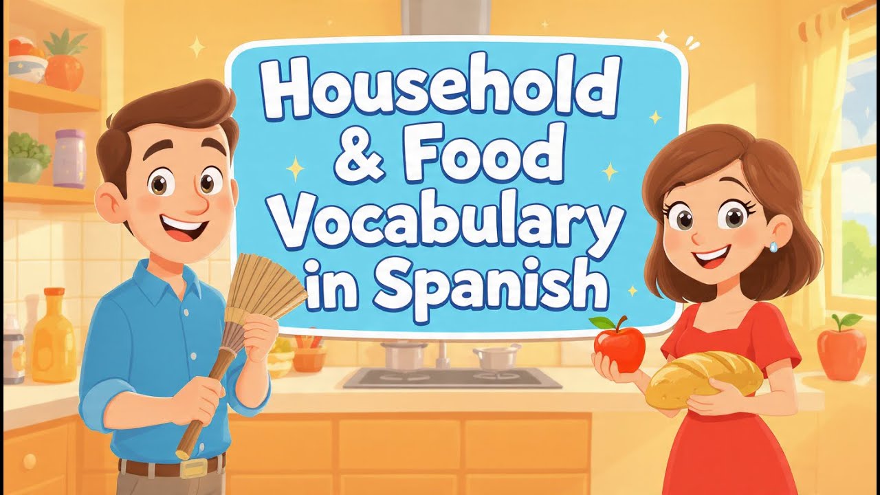 Household Items and Food Vocabulary in Spanish | Learn Spanish with Pictures, Words & Pronunciation