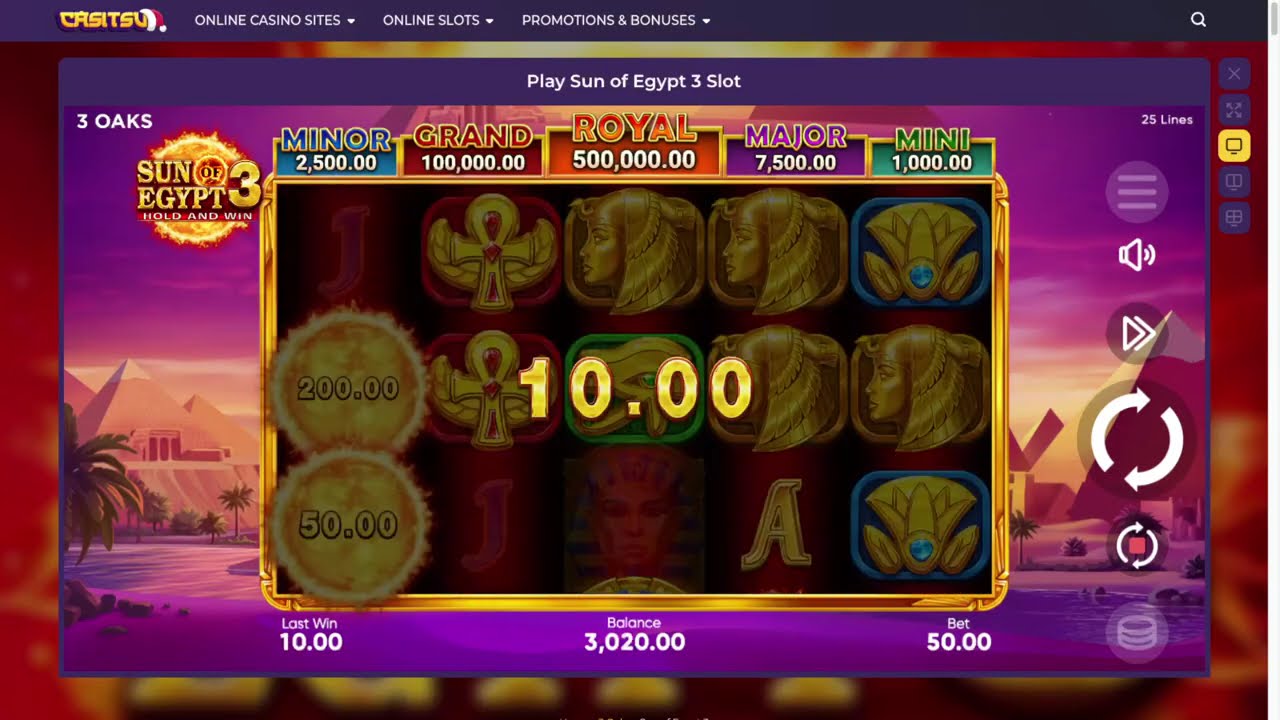Sun of Egypt 3 Slot 🌞: Ignite the Reels and Win Big!