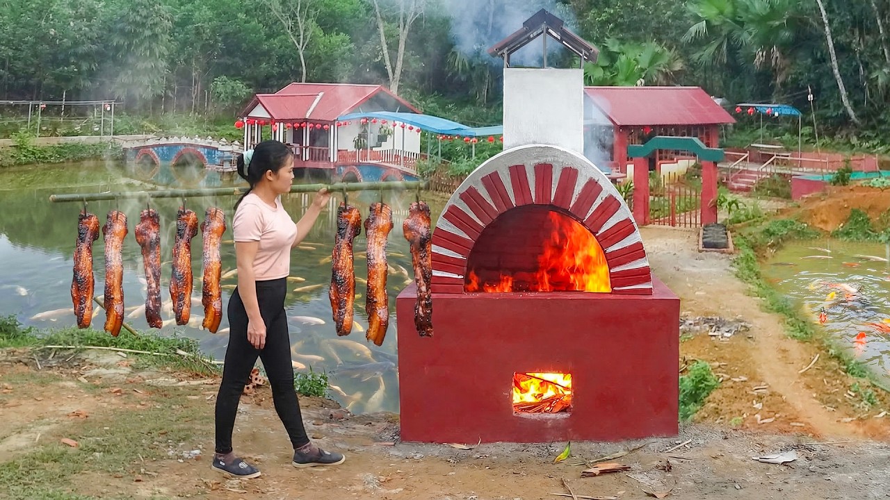 Building a Complete Outdoor Wood-Fired Oven from Scratch | Traditional Cooking Setup