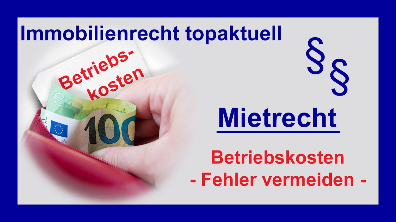 Betriebskostenabrechnung - Fehler vermeiden | Tutorial