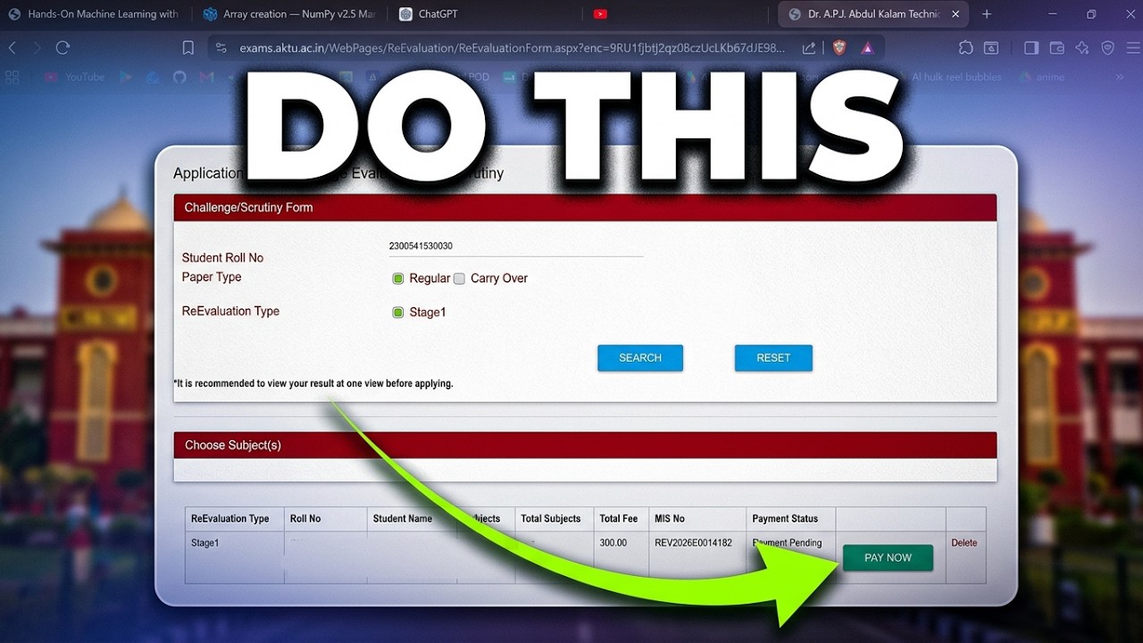 Aktu Challenge evaluation form filling step by step| Aktu Challenge evaluation update | Aktu update|