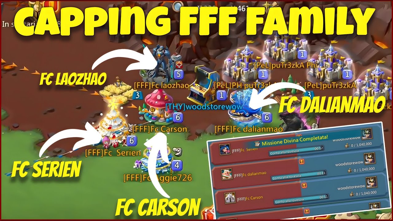 Lords Mobile -  FFF family Vs Rally Trap. 4 emperor rallies back to back were capped successfully