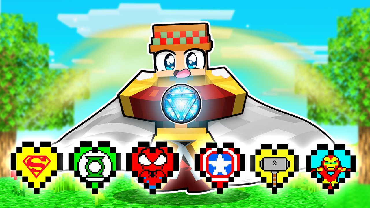 ¡MINECRAFT PERO hay CORAZONES de SUPERHEROES! 😲💥🦸🏻‍♂️🦹🏻‍♂️ SILVIOGAMER MINECRAFT PERO