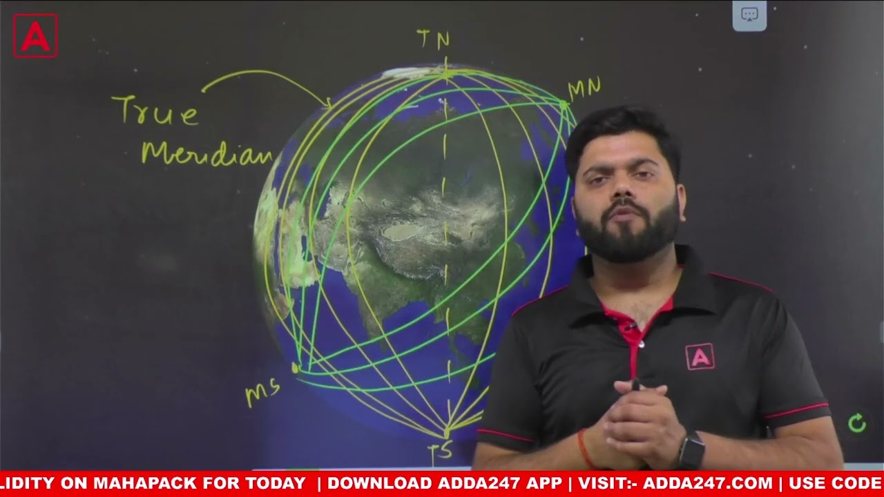 True Meridian & Magnetic Meridian | Surveying by Rajat Sir