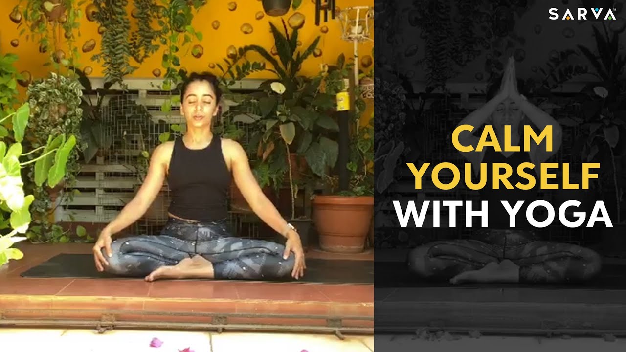 15 minute CALMING YOGA for Stress Relief | Yoga with Jahnavi Patwardhan